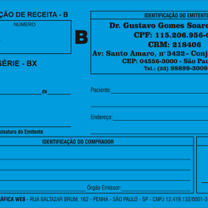 Receituários Personalizados - Azul - B