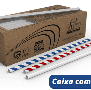 Canudo de Papel com Caixa Personalizada