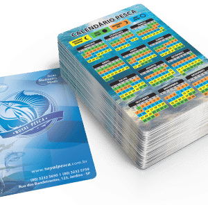 Calendário de Bolso - Pesca Couchê 250g