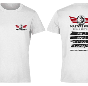 Camisetas - Impressão Peito 9x9cm e Costas 18x27cm - Camiseta Unissex