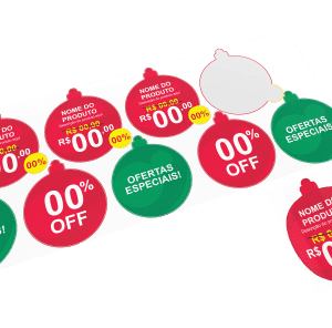 Adesivo para Vitrine Círculos de Natal