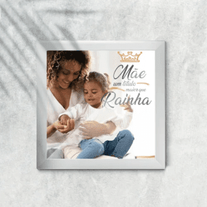 Azulejo Personalizado em Cerâmica Branca - Moldura Branca