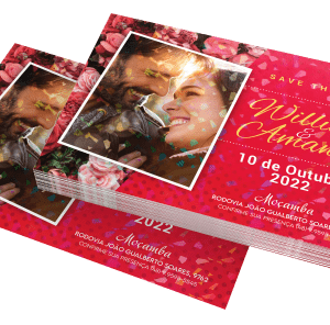 Convites - Couchê Brilho 300g - Laminação Holográfica - 105x148mm