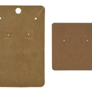 Cartela para Bijuterias - Kraft 280g -3 Pares de Brincos + 1 Colar + 1 Acessório