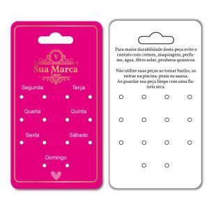 Cartela para Brincos - Couchê Fosco 300g - Semaninha