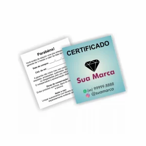 Certificado de Garantia - Couchê 300g - Mini