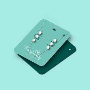 Cartela para Bijuterias - Couchê Brilho 250g -3 Pares de Brinco e 1 Colar