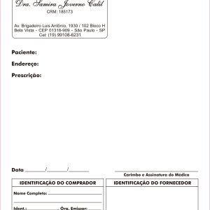 Receituários Personalizados - Controle Especial - 50x2 vias