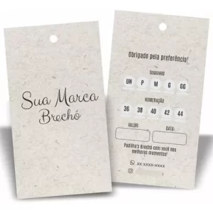 Tag Personalizada - Reciclato 240g - 48x88mm