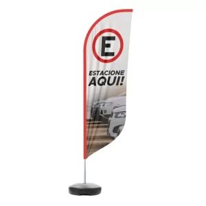 Wind Banner Personalizado Modelo Pena - 650x1900mm