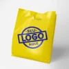 Sacolas Plástica - Alça Vazada - Personalizada - Amarelo - 200x300mm