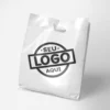 Sacolas Plástica - Alça Vazada - Personalizada - Branco - 160x220mm
