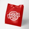 Sacolas Plástica - Alça Vazada - Personalizada - Vermelho - 160x220mm