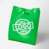 Sacolas Plástica - Alça Vazada - Personalizada - Verde - 400x500mm