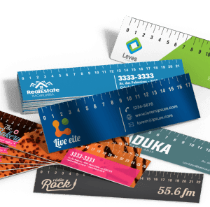 Réguas Personalizadas - Couchê 300g - Laminação Fosca Bopp com Verniz UV Localizado + Hot Stamping - 22x5cm