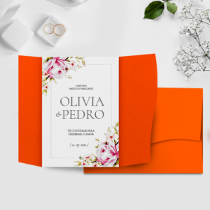 Convite de Casamento Clássico 11 - Cartagena
