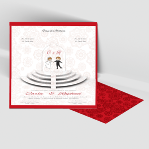 Convite de Casamento Especial 04 - Pequim Estampado