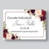 Convite de Casamento Individual - Couchê 300g - Sem Verniz