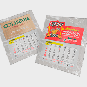 Imãs de Geladeira - Cantos Retos - Com Blocos de Calendários 2025 - 4x5cm