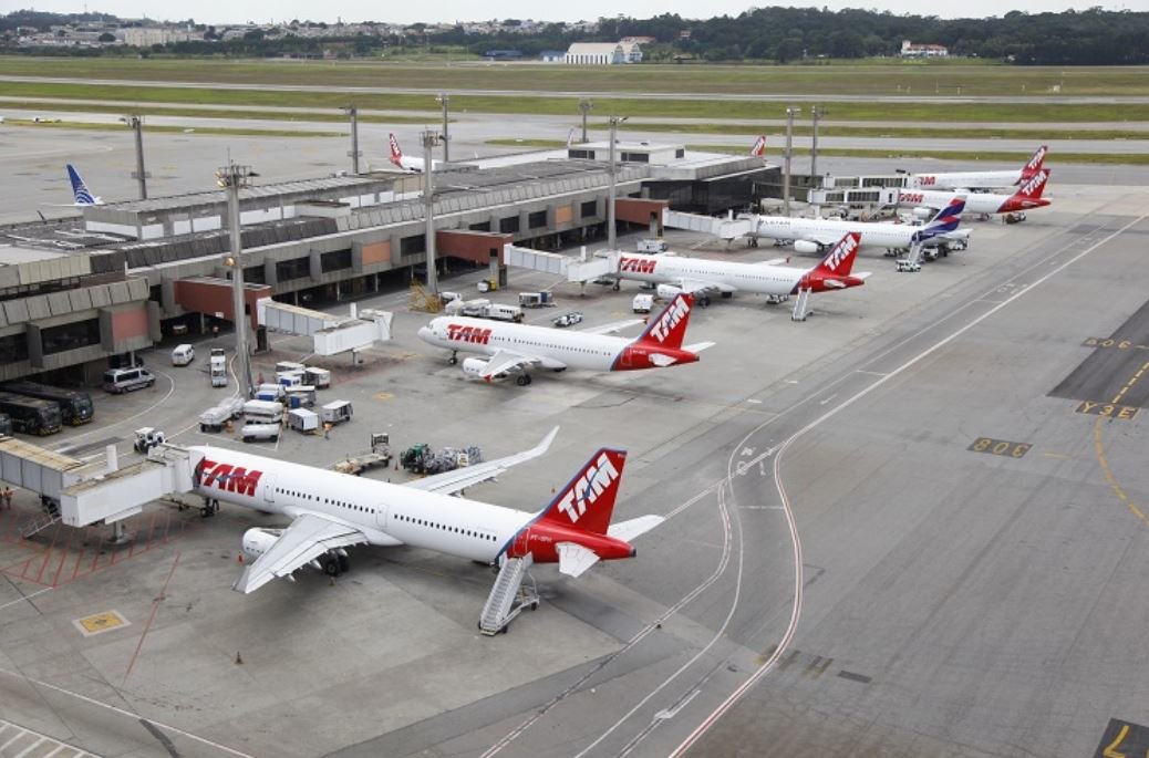 grafica no aeroporto de Cumbica